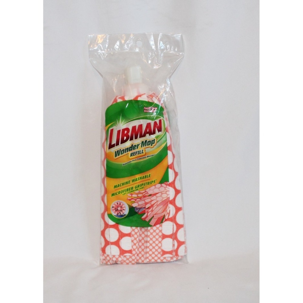 Libman Wonder Microfiber Mop Refill Reusable Machine Washable Easy Change NEW